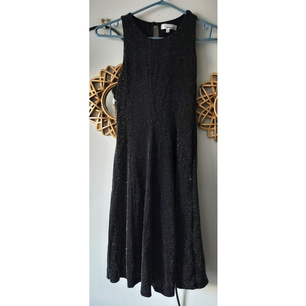 Black Sequin Mini Dress
